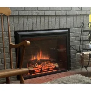 PuraFlame Western Electric Fireplace Insert with fire crackling sound